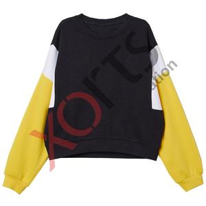 Streetwear OEM Sweat-shirt surdimensionné en molleton de coton pour femmes Pull à col rond d'hiver Pull-over Puff Plus Size Knitted Top Waterproof - Product Image 2