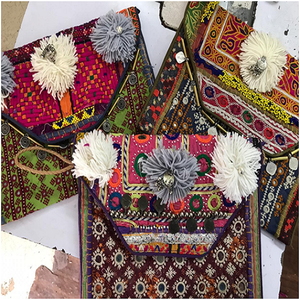 Traditional Indian Styles <b>Clutch</b> Purse For Woman Featuring Ethnic Indian Styles With Banjara <b>Bags</b> Influence Boho <b>Bags</b> Look - Product Image 1
