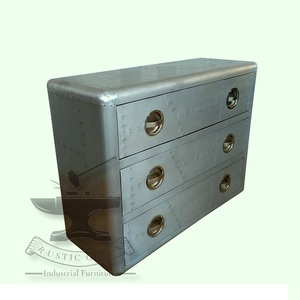 Para Aviator Cofre de metal de 3 cajones Diseño industrial Muebles para el hogar para sala de estar Apartamento Hospital u Oficina Uso - Product Image 6