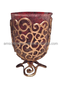Color <b>Glass</b> Flower Decorative Candle Holder - Product Image 4