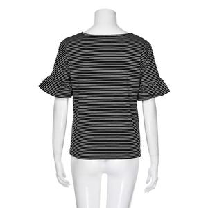 T-shirt col ras du cou à rayures imprimé pour femme, haut de sport, Collection du Bangladesh, - Product Image 6