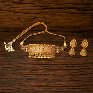 Ensemble de collier ras du cou ethnique plaqué or-15338 - Product Image 2