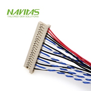 Fabrication OEM 30pin JAE FI-X20HL 20pin DF14 Connecteur de contacts à sertir monté LVDS Fil de câble électrique - Product Image 2