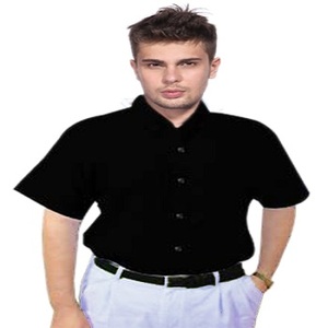 เสื้อเชิ้ตผ้าป๊อปลินแขนสั้นแบบยูนิเซ็กซ์สั่งทำพิเศษ - Product Image 1