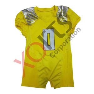 Uniformes de football américain conçus sur mesure, pratique en sergé spandex, uniformes imprimés confortables avec brillance métallique - Product Image 1