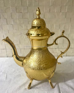 Brass <b>Teapot</b> Gold Plated <b>Teapots</b> Peacock Design - Product Image 1