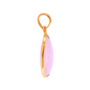 Véritable Quartz Rose Poire Pendentif en Argent Sterling 925 Or Fait à la Main Fabricant de Bijoux à la Mode Grossiste CASA DE PLATA - Product Image 2