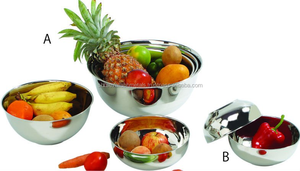 Juego de Tazones Redondos de Acero Inoxidable para Frutas, Duraderos, Aptos para Lavavajillas, Diseño Moderno, Vajilla para Uso Diario - Product Image 2