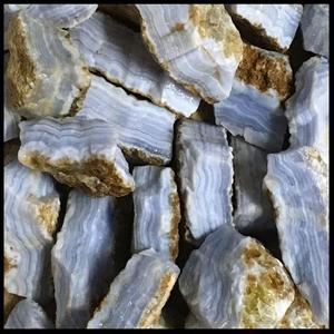 Agate bleue en dentelle, pierre brute en tranches - Product Image 4