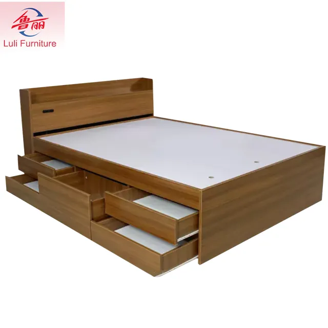 Semplice design in legno king size telaio del letto