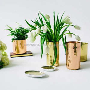 Modern Metal Flower <b>Vase</b> Brass and <b>Copper</b> Flower <b>Vase</b> for Christmas Decor Stylish Metal Flower <b>Vase</b> - Product Image 2