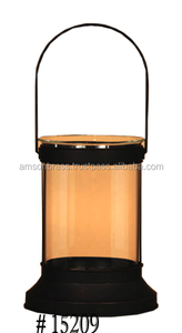 Metal <b>Lanterns</b> Indoor Perfect Home Decor <b>Lantern</b> Colored <b>Glass</b> <b>Lantern</b> Festival Decoration Tea Light Votive Candle Holder - Product Image 2