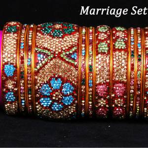 14 Pieces Marriage <b>Set</b> Lakh/lac <b>Bangles</b> - Product Image 1