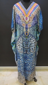 Caftán informal de longitud larga Dashiki, caftán estampado hermoso, vestido Maxi ~ ropa de noche informal - Product Image 4