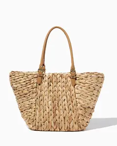 Cheap wholesale cheap price to sell straw bags handmade/water hyacinth bag buying in large quantity