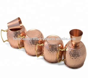 Copper Hammered <b>Barrel</b> Mug Moscow Mule Mug Copper Shot Glass Copper Straws Manufacturer From India - Product Image 6