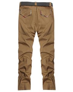 กางเกงชิโน่ขายาวสำหรับผู้ชาย,ชุดทางการแนวธุรกิจกางเกงทรงตรงสไตล์คลาสสิกผ้าคอตตอนสำหรับฤดูใบไม้ร่วงฤดูใบไม้ผลิใหม่ปี2019 - Product Image 4