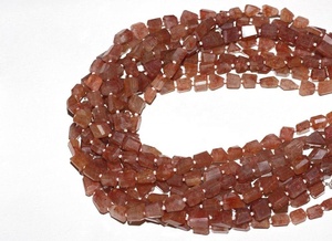 Pepitas facetadas de cuarzo fresa Natural de grado AAA de 1 hebra de 14 \ "de largo, hermosas cuentas Stonr para fabricación de joyas hechas a mano - Product Image 3