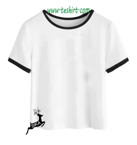 Produttore di vendita diretta della fabbrica indiana tirupur OEM Girocollo ringer T- shirt plain white T- shirt ringer shopping online india