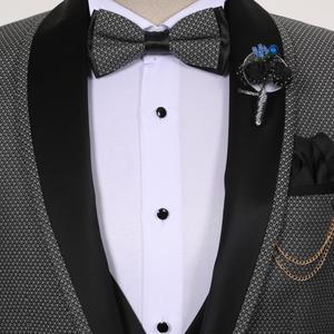 Trajes de hombre negros baratos al por mayor personalizados traje de gerente para Hombre Ropa de novio y trajes de boda para hombre lujo Elite elegante - Product Image 3