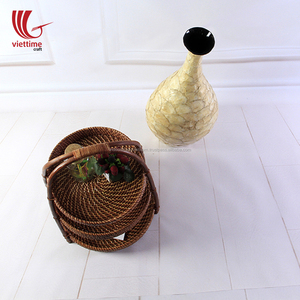 3 Tiers Rattan Shelf / Durable Rattan Rack for Home <b>Holder</b> - Product Image 4