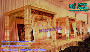 Mariage Bollywood scène Cum Mandap Rajwada Style Mandap scène nouveau Style configuration pour Mandaps/étapes tendance Mandap Satge ensemble USA - Product Image 2
