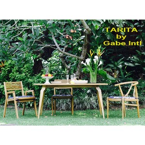 โต๊ะรับประทานอาหารพับได้ทรงสี่เหลี่ยมผืนผ้าทันสมัยสวนไม้สักทำจากไม้ระแนงสไตล์วินเทจเฟอร์นิเจอร์สำหรับชานบ้านกลางแจ้งที่ได้รับแรงบันดาลใจจากไม้สัก - Product Image 3