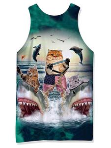 การพิมพ์ระเหิดSingletsแขนกุดเสื้อยืดเสื้อกล้าม,วิ่งโยคะยิมเสื้อกล้าม - Product Image 2