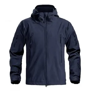 Groothandel Navy Blue Mens Soft Shell Jacket/Custom Soft Shell Jas Outdoor Kleding