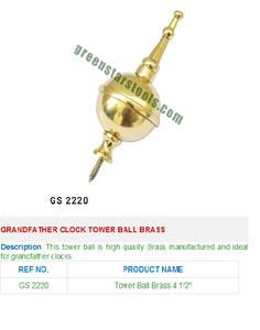Grand-père horloge tour boule laiton GS 2220 bijoux outils de réparation - Product Image 2