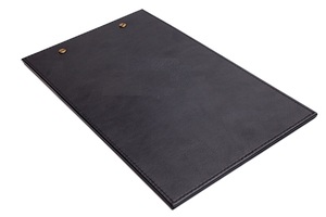 Recién llegado, cubierta de menú A4 personalizada, equipo de cocina de cuero portátil con logotipo en relieve para hoteles y restaurantes - Product Image 2