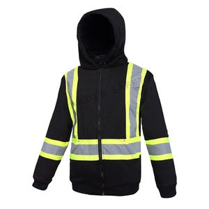 Sudadera con capucha de seguridad para hombre, ropa deportiva masculina fluorescente de dos tonos, 100% poliéster, alta visibilidad - Product Image 5