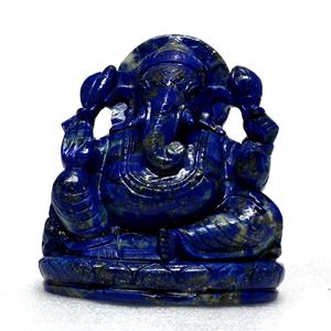 รูปปั้นพระพิฆเนศแกะสลักด้วยมืองานฝีมือหินกึ่งมีค่าในอินเดีย - Product Image 2