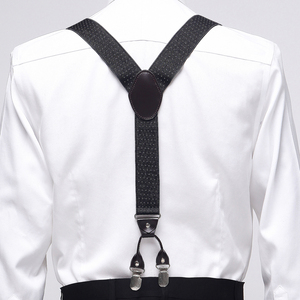 Mens Nero <span class=keywords><strong>Bretelle</strong></span> Largo Elastico Regolabile In Pelle <span class=keywords><strong>Bretelle</strong></span> Y Forma Con Una Forte Clip di - Product Image 4