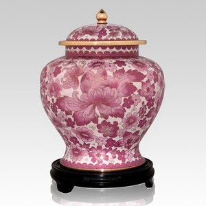 Rose ดอกไม้ขนาดใหญ่ <span class=keywords><strong>Cloisonne</strong></span> <span class=keywords><strong>Cremation</strong></span> Urn - Product Image 1
