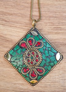 Estilo tibetano étnica nepalí Nepal colgante - Product Image 3