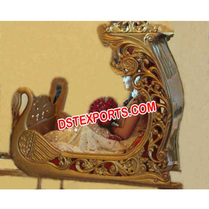 Doli — paon en bois sculpté indien pour mariage, décoration féminine, pour l'entrée de la mariée - Product Image 1