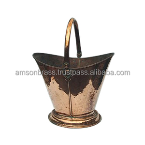 Metal Copper Hammered <b>Coal</b> Bucket Fireplace Accessories Ash Can and <b>Coal</b> <b>Scuttle</b> Bucket in Simple and Classy Look - Product Image 1
