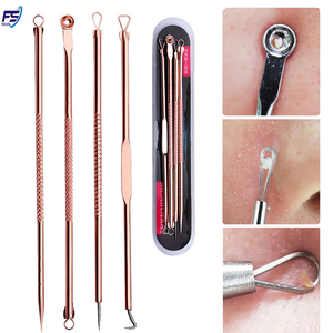 Kit de nettoyage de points noirs, acné, extracteur de comédons en acier, outil de nettoyage pour enlever les imperfections, 1 à 4 pièces - Product Image 2