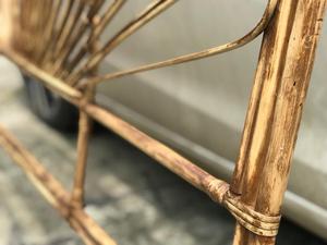 Tête de lit en osier de style vintage rustique pour chambre à coucher ou appartement meubles de maison à usage général - Product Image 3