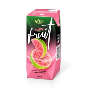Fabricante Calificado de Vietnam, Mejor Precio, Mejor Calidad, Buen Sabor, Bebida Refrescante de Jugo de Guayaba Rosa en Caja de Papel de 200 ml - Product Image 3