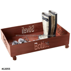 <b>Old</b> Fashion Antique Multi Purpose <b>Boot</b> Tray Storage Tray Heavy Duty Rectangular Metal <b>Boot</b> Tray Premium Quality - Product Image 3