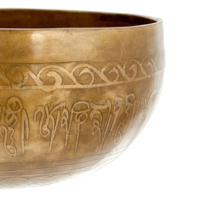 Cuenco para cantar de latón antiguo, cuenco para cantar tibetano de mejor diseño, cuenco para cantar indio de bronce, venta al por mayor - Product Image 4