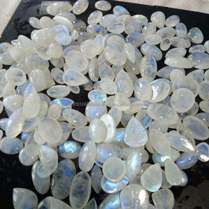 RIDA CREATIONS Cabujón de Piedra Preciosa Suelta, Calidad AAAAA, Piedra Lunar Azul Blanca Natural, Corte a Máquina de Alta Tecnología, Sin Tratamiento - Product Image 2
