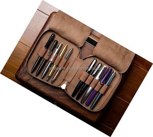 กล่องใส่ปากกาหนังสุดหรูสำหรับผู้ชาย คุณภาพสูง พร้อมโลโก้สั่งทำ / กล่องใส่ปากกาหนัง 10 ช่องใส่ปากกา - Product Image 1