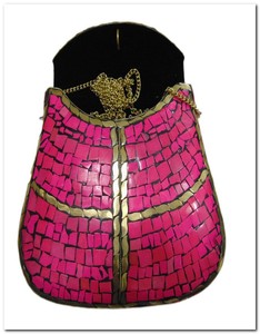 Bolsos de mano elegantes de aleación de metal y plata para mujer, elegantes, de mosaico, para fiesta de boda y noche, venta al por mayor - Product Image 4