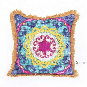 Funda De Almohada cuadrada bordada de Mandala de diseñador, versátil, para el hogar, Hotel, Hospital, Patchwork, respaldo, funda de cojín para sofá - Product Image 4