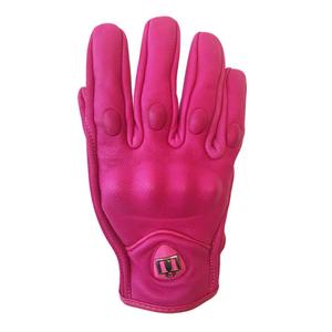 Nuevo color de rosa de cuero de las señoras de la motocicleta a prueba de viento cálido guantes diseño de logotipo personalizado mujeres Rosa guantes de seguridad Palma doble de cuero - Product Image 3