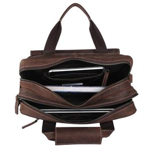 Bolso de Cuero Genuino Vintage Leo Torresi para Portátil, Bolso Ejecutivo, Bolso Mensajero, Portafolio para Hombre - Product Image 4