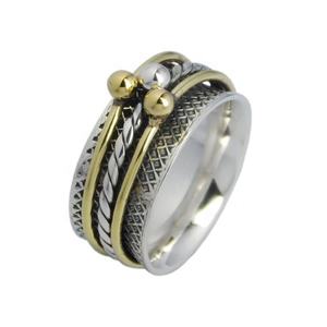 Excelente anillo giratorio 925 joyería de plata esterlina hermosa moda plata meditación anillos eternidad Vermeil joyería - Product Image 1